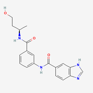 N-[3-[[(2R)-4-hydroxybutan-2-yl]carbamoyl]phenyl]-3H-benzimidazole-5-carboxamide