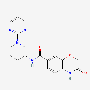 3-oxo-N-(1-pyrimidin-2-ylpiperidin-3-yl)-4H-1,4-benzoxazine-7-carboxamide