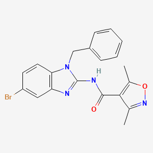 N-(1-benzyl-5-bromobenzimidazol-2-yl)-3,5-dimethyl-1,2-oxazole-4-carboxamide