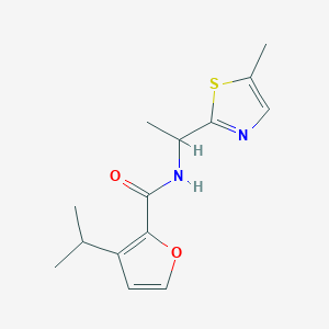 N-[1-(5-methyl-1,3-thiazol-2-yl)ethyl]-3-propan-2-ylfuran-2-carboxamide