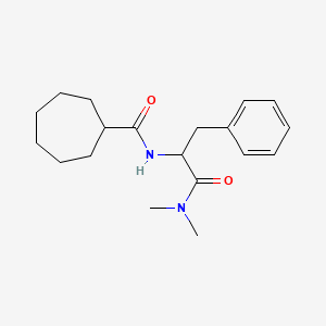 N-[1-(dimethylamino)-1-oxo-3-phenylpropan-2-yl]cycloheptanecarboxamide