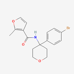 molecular formula C17H18BrNO3 B7052939 N-[4-(4-bromophenyl)oxan-4-yl]-2-methylfuran-3-carboxamide 