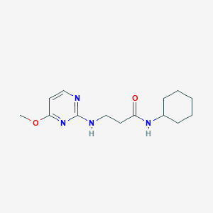 N-cyclohexyl-3-[(4-methoxypyrimidin-2-yl)amino]propanamide