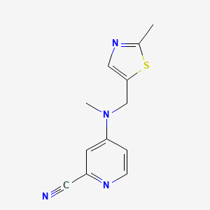 4-[Methyl-[(2-methyl-1,3-thiazol-5-yl)methyl]amino]pyridine-2-carbonitrile