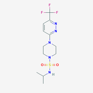 N-propan-2-yl-4-[6-(trifluoromethyl)pyridazin-3-yl]piperazine-1-sulfonamide