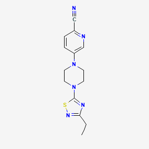 5-[4-(3-Ethyl-1,2,4-thiadiazol-5-yl)piperazin-1-yl]pyridine-2-carbonitrile