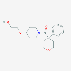 [4-(2-Hydroxyethoxy)piperidin-1-yl]-(4-phenyloxan-4-yl)methanone