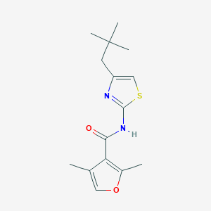 N-[4-(2,2-dimethylpropyl)-1,3-thiazol-2-yl]-2,4-dimethylfuran-3-carboxamide