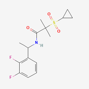 2-cyclopropylsulfonyl-N-[1-(2,3-difluorophenyl)ethyl]-2-methylpropanamide