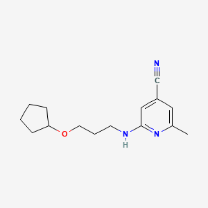 2-(3-Cyclopentyloxypropylamino)-6-methylpyridine-4-carbonitrile