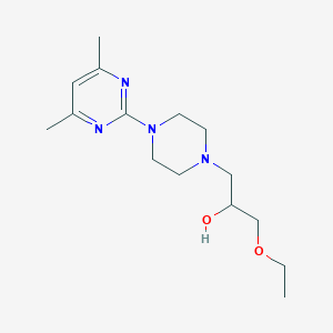 molecular formula C15H26N4O2 B7053114 1-[4-(4,6-Dimethylpyrimidin-2-yl)piperazin-1-yl]-3-ethoxypropan-2-ol 