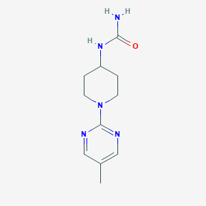 molecular formula C11H17N5O B7053135 [1-(5-Methylpyrimidin-2-yl)piperidin-4-yl]urea 