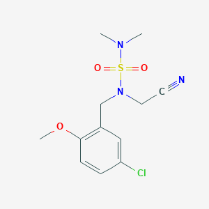 2-[(5-Chloro-2-methoxyphenyl)methyl-(dimethylsulfamoyl)amino]acetonitrile