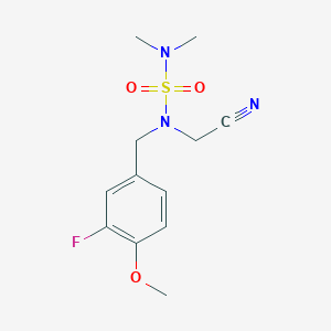 2-[Dimethylsulfamoyl-[(3-fluoro-4-methoxyphenyl)methyl]amino]acetonitrile