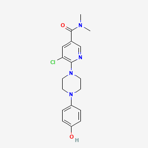 5-chloro-6-[4-(4-hydroxyphenyl)piperazin-1-yl]-N,N-dimethylpyridine-3-carboxamide