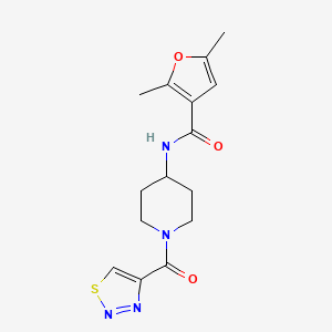 2,5-dimethyl-N-[1-(thiadiazole-4-carbonyl)piperidin-4-yl]furan-3-carboxamide