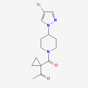 1-[1-[4-(4-Bromopyrazol-1-yl)piperidine-1-carbonyl]cyclopropyl]ethanone