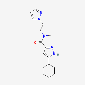 5-cyclohexyl-N-methyl-N-(2-pyrazol-1-ylethyl)-1H-pyrazole-3-carboxamide