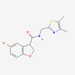 5-bromo-N-[(4,5-dimethyl-1,3-thiazol-2-yl)methyl]-2,3-dihydro-1-benzofuran-3-carboxamide