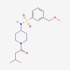 3-(methoxymethyl)-N-[1-(3-methylbutanoyl)piperidin-4-yl]benzenesulfonamide