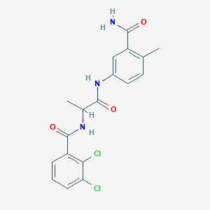 N-[1-(3-carbamoyl-4-methylanilino)-1-oxopropan-2-yl]-2,3-dichlorobenzamide