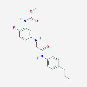 methyl N-[2-fluoro-5-[[2-oxo-2-(4-propylanilino)ethyl]amino]phenyl]carbamate