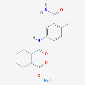 Sodium;6-[(3-carbamoyl-4-methylphenyl)carbamoyl]cyclohex-3-ene-1-carboxylate