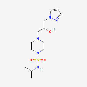 4-(2-hydroxy-3-pyrazol-1-ylpropyl)-N-propan-2-ylpiperazine-1-sulfonamide