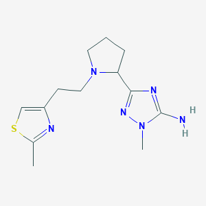 2-Methyl-5-[1-[2-(2-methyl-1,3-thiazol-4-yl)ethyl]pyrrolidin-2-yl]-1,2,4-triazol-3-amine