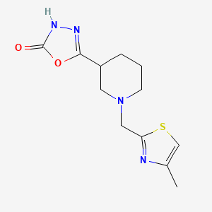 5-[1-[(4-methyl-1,3-thiazol-2-yl)methyl]piperidin-3-yl]-3H-1,3,4-oxadiazol-2-one