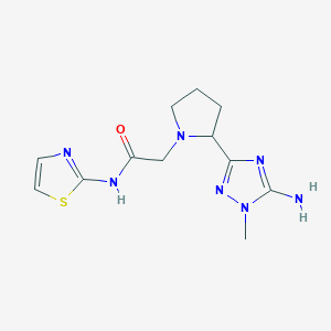 2-[2-(5-amino-1-methyl-1,2,4-triazol-3-yl)pyrrolidin-1-yl]-N-(1,3-thiazol-2-yl)acetamide