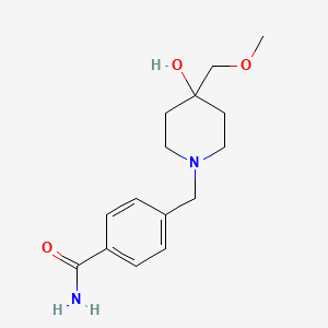 4-[[4-Hydroxy-4-(methoxymethyl)piperidin-1-yl]methyl]benzamide