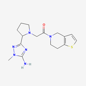 2-[2-(5-amino-1-methyl-1,2,4-triazol-3-yl)pyrrolidin-1-yl]-1-(6,7-dihydro-4H-thieno[3,2-c]pyridin-5-yl)ethanone