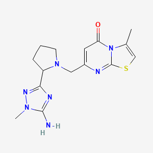 7-[[2-(5-Amino-1-methyl-1,2,4-triazol-3-yl)pyrrolidin-1-yl]methyl]-3-methyl-[1,3]thiazolo[3,2-a]pyrimidin-5-one