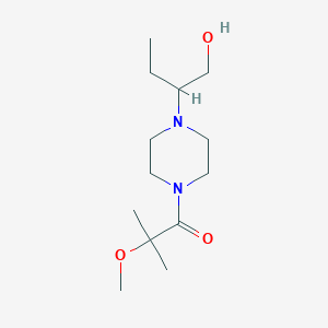 molecular formula C13H26N2O3 B7053368 1-[4-(1-Hydroxybutan-2-yl)piperazin-1-yl]-2-methoxy-2-methylpropan-1-one 