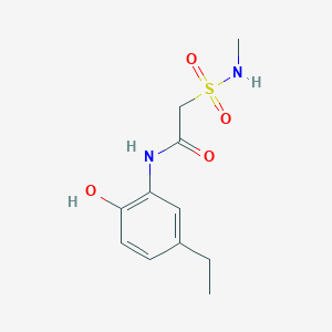 molecular formula C11H16N2O4S B7053417 N-(5-ethyl-2-hydroxyphenyl)-2-(methylsulfamoyl)acetamide 