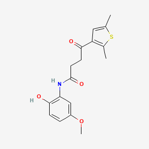 4-(2,5-dimethylthiophen-3-yl)-N-(2-hydroxy-5-methoxyphenyl)-4-oxobutanamide