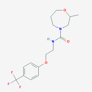 2-methyl-N-[2-[4-(trifluoromethyl)phenoxy]ethyl]-1,4-oxazepane-4-carboxamide