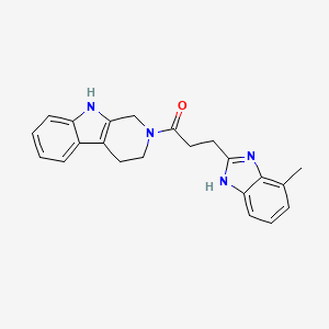 3-(4-methyl-1H-benzimidazol-2-yl)-1-(1,3,4,9-tetrahydropyrido[3,4-b]indol-2-yl)propan-1-one