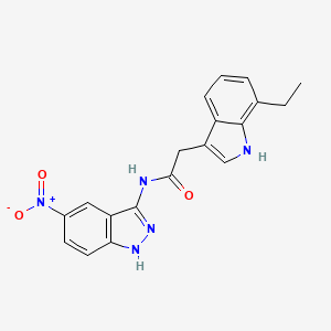 2-(7-ethyl-1H-indol-3-yl)-N-(5-nitro-1H-indazol-3-yl)acetamide