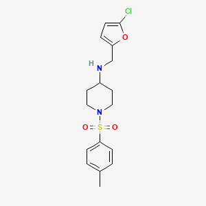 N-[(5-chlorofuran-2-yl)methyl]-1-(4-methylphenyl)sulfonylpiperidin-4-amine