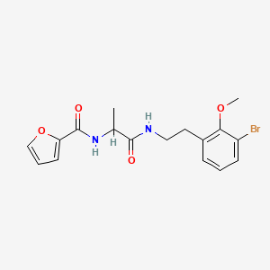 N-[1-[2-(3-bromo-2-methoxyphenyl)ethylamino]-1-oxopropan-2-yl]furan-2-carboxamide