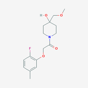 2-(2-Fluoro-5-methylphenoxy)-1-[4-hydroxy-4-(methoxymethyl)piperidin-1-yl]ethanone