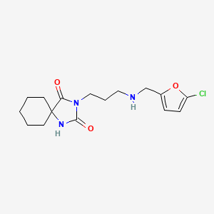 3-[3-[(5-Chlorofuran-2-yl)methylamino]propyl]-1,3-diazaspiro[4.5]decane-2,4-dione