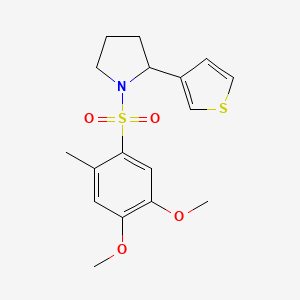 1-(4,5-Dimethoxy-2-methylphenyl)sulfonyl-2-thiophen-3-ylpyrrolidine