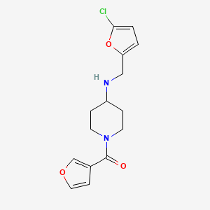 [4-[(5-Chlorofuran-2-yl)methylamino]piperidin-1-yl]-(furan-3-yl)methanone