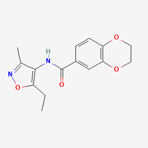 N-(5-ethyl-3-methyl-1,2-oxazol-4-yl)-2,3-dihydro-1,4-benzodioxine-6-carboxamide