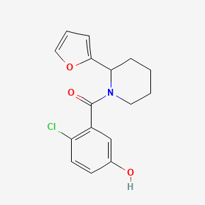 (2-Chloro-5-hydroxyphenyl)-[2-(furan-2-yl)piperidin-1-yl]methanone