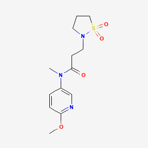 3-(1,1-dioxo-1,2-thiazolidin-2-yl)-N-(6-methoxypyridin-3-yl)-N-methylpropanamide