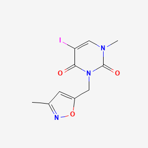 5-Iodo-1-methyl-3-[(3-methyl-1,2-oxazol-5-yl)methyl]pyrimidine-2,4-dione